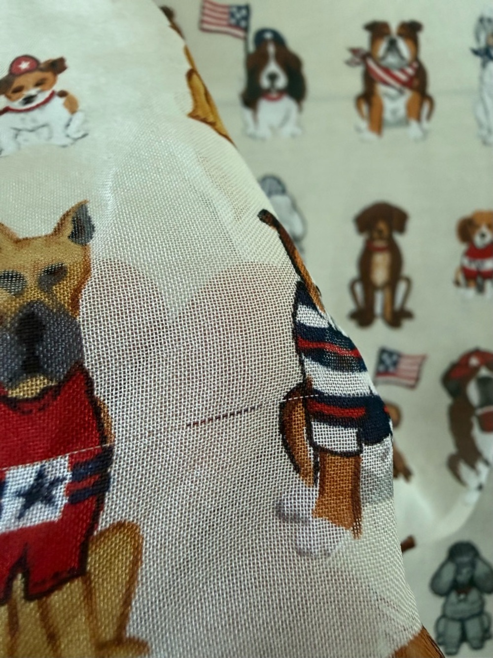 Vintage dog scarf American preppy chic patriotic - Picture 5 of 5